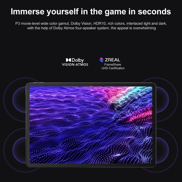 Lenovo Pad Pro 12.7 inch WiFi Tablet, 8GB+256GB, Android 13, Qualcomm Snapdragon 870 Octa Core, Support Face Identification(Dark