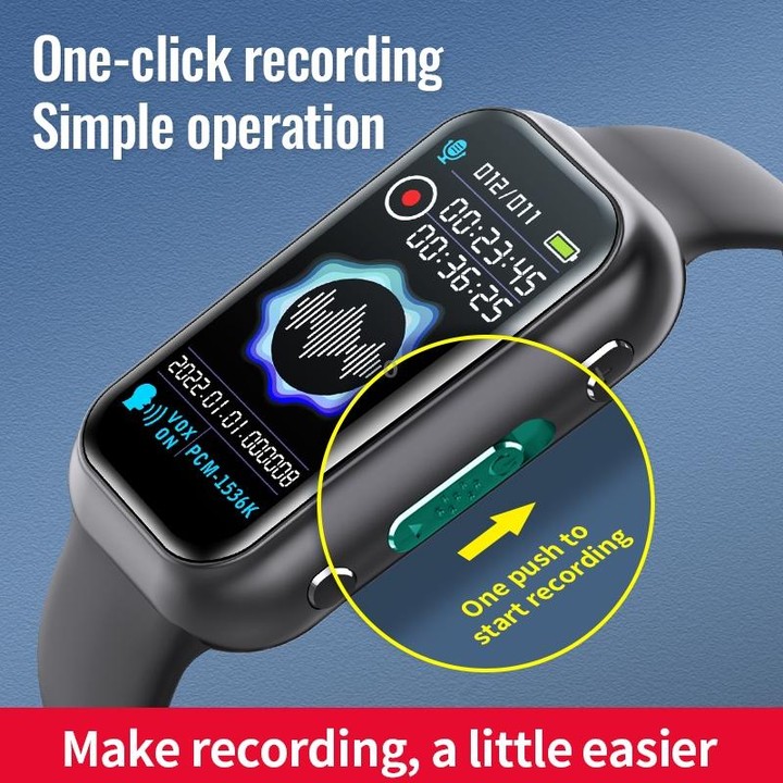 JNN S16 Smart HD Noise Reduction Bluetooth MP3 Voice Control Recording Bracelet, Memory:32GB