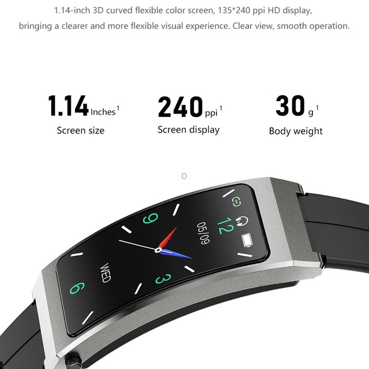 K13S 1.14 inch TFT Screen Milanese Metal Strap Smart Call Bracelet Supports Sleep Management / Blood Oxygen Monitoring(Black)