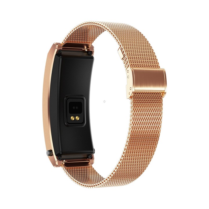 K13S 1.14 inch TFT Screen Milanese Metal Strap Smart Call Bracelet Supports Sleep Management / Blood Oxygen Monitoring(Rose Gold