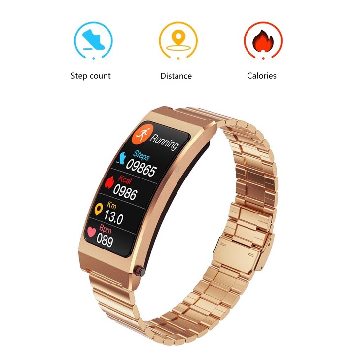 K13S 1.14 inch TFT Screen Milanese Metal Strap Smart Call Bracelet Supports Sleep Management / Blood Oxygen Monitoring(Tarnish)