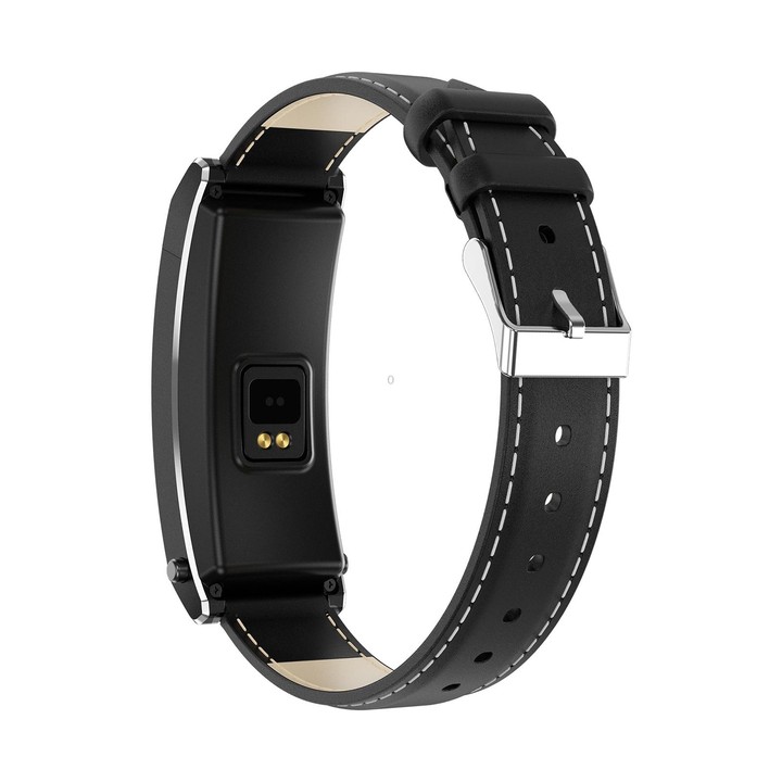 K13S 1.14 inch TFT Screen Leather Strap Smart Calling Bracelet Supports Sleep Management/Blood Oxygen Monitoring(Black)