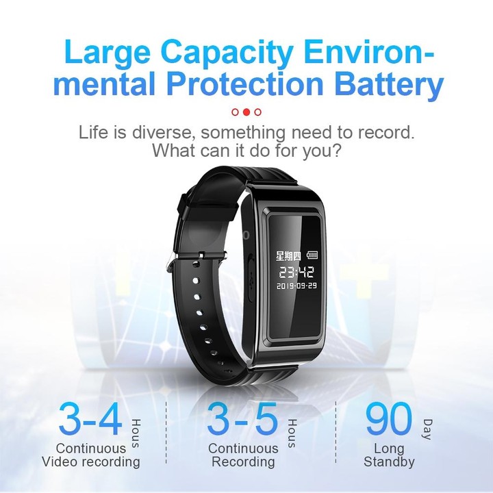 256GB D6 HD Noise Reduction Smart Watch Voice Recorder(Black)