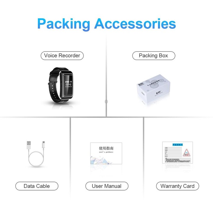 256GB D6 HD Noise Reduction Smart Watch Voice Recorder(Black)