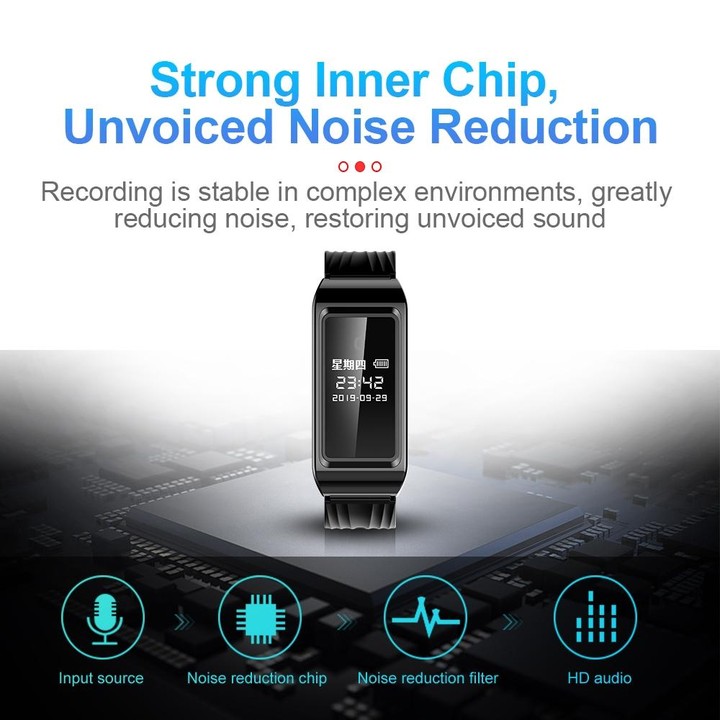 256GB D6 HD Noise Reduction Smart Watch Voice Recorder(Black)