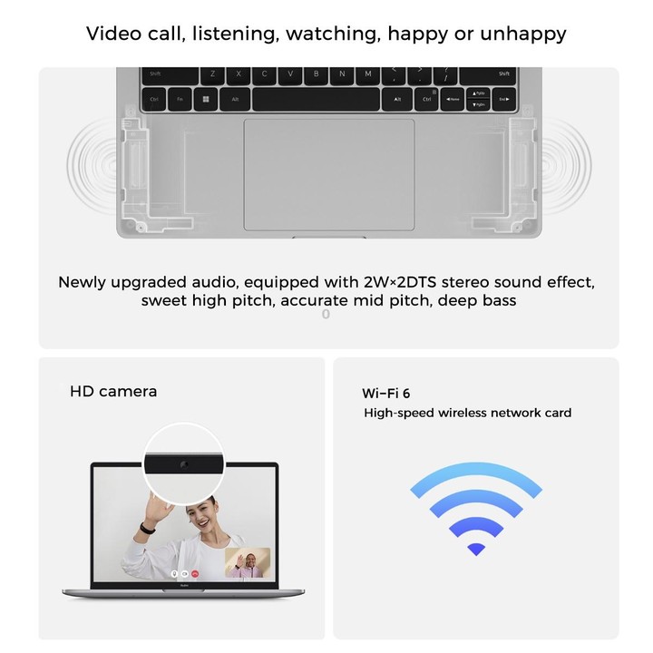 Xiaomi RedmiBook Pro 14 inch Laptop, 16GB+512GB, Windows 11 Home Chinese Version, Intel 12th Gen Core i7-12650H Deca Core MX550