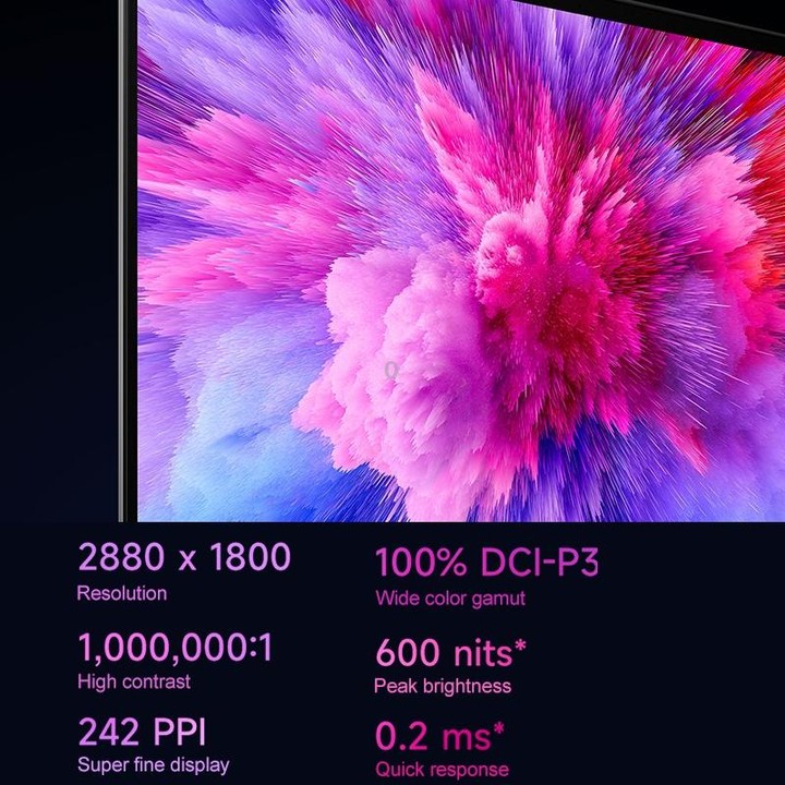 Xiaomi Book Pro 14 inch Laptop, 16GB+512GB, Windows 11 Home Chinese Version, AMD Ryzen 7 6800H Octa Core(Grey)