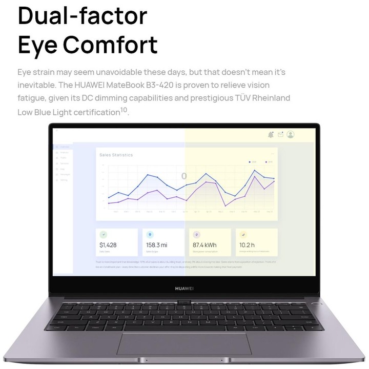 HUAWEI MateBook B3-430 Laptop, 16GB+512GB, 14 inch Windows 11 Home Chinese Version, Intel 12th Gen Core i7-1260P Integrated Grap