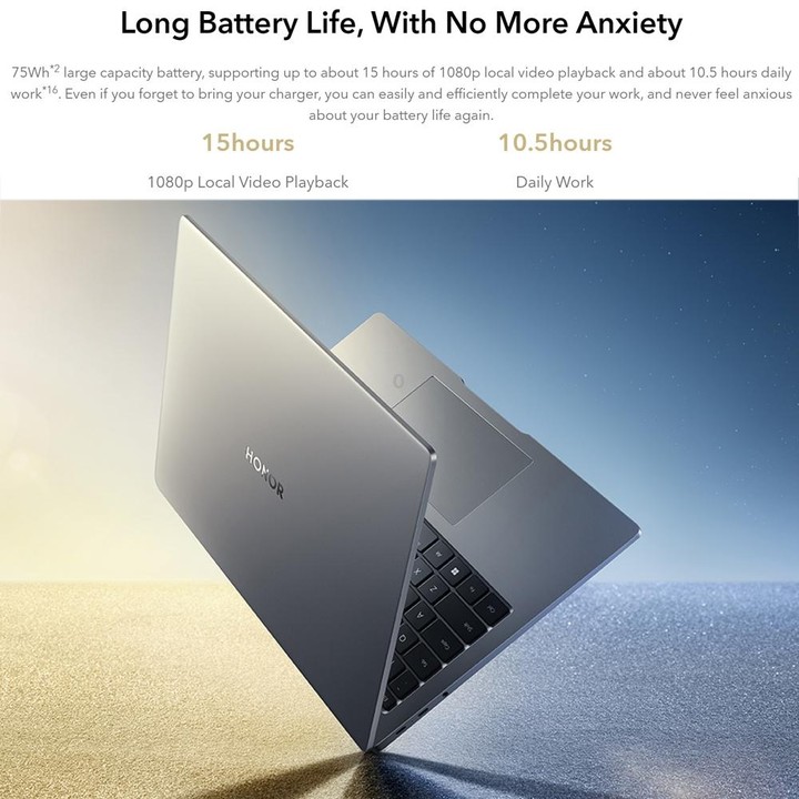 HONOR MagicBook 14 2022 Laptop, 16GB+512GB, 14 inch Windows 11 Home Chinese Version, Intel 12th Gen Core i5-12500H RTX2050 Discr