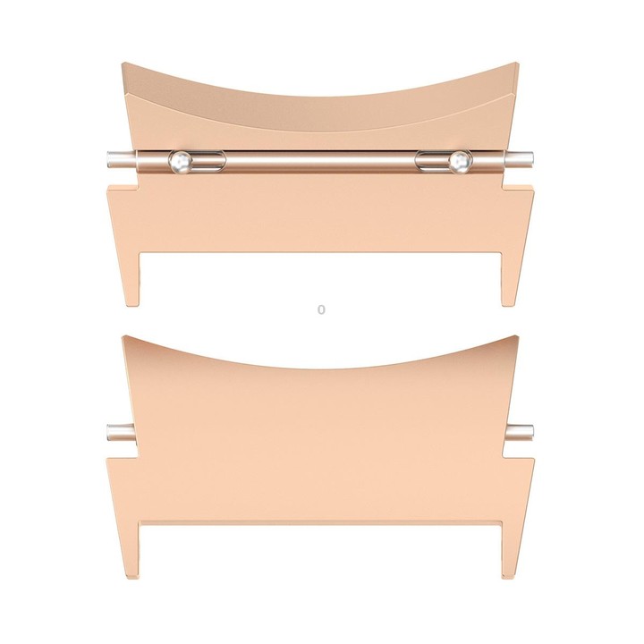 For Samsung Galaxy Watch 6 / 6 Classic 1 Pair Stainless Steel Metal Watch Band Connector(Rose Gold)
