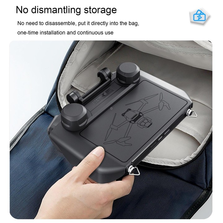 For DJI RC Pro STARTRC Remote Control Sunshade Protection Cover(Black)