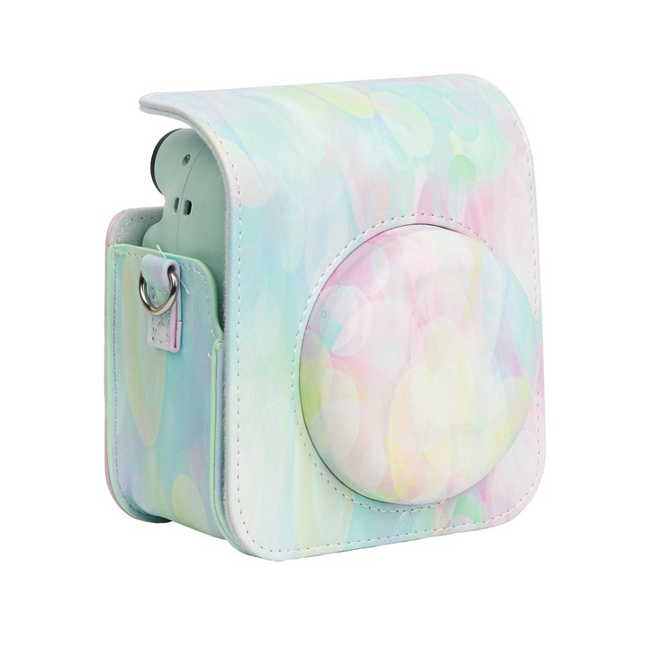 For FUJIFILM instax mini 12 Painted Full Body Leather Case Camera Bag with Strap(Dream Bubble)