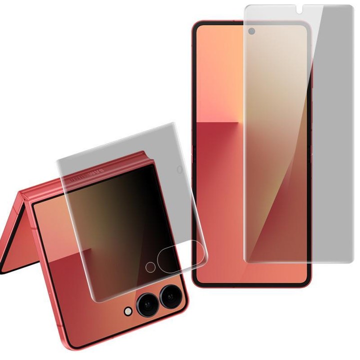 For Samsung Galaxy Z Flip7 5G 1 Sets imak Privacy Curved Full Screen Hydrogel Film (Outer Screen + Inner Screen)