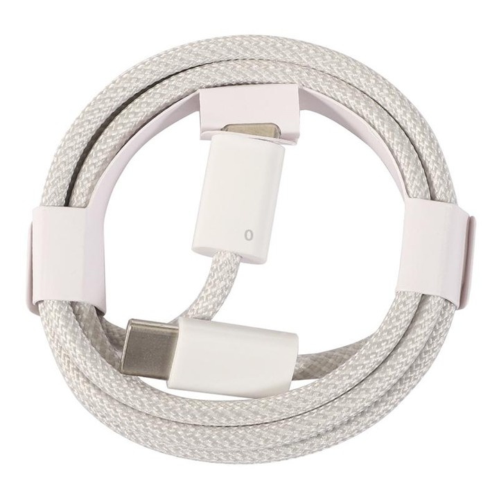 1m USB-C / Type-C to Type-C Macaron Braided Charging Cable(Grey)