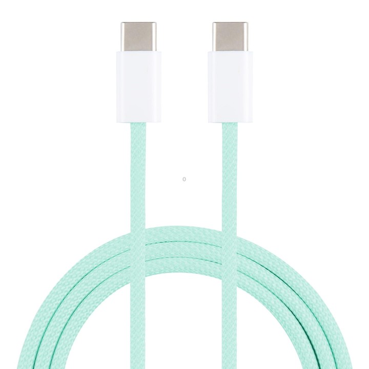 1m USB-C / Type-C to Type-C Macaron Braided Charging Cable(Green)