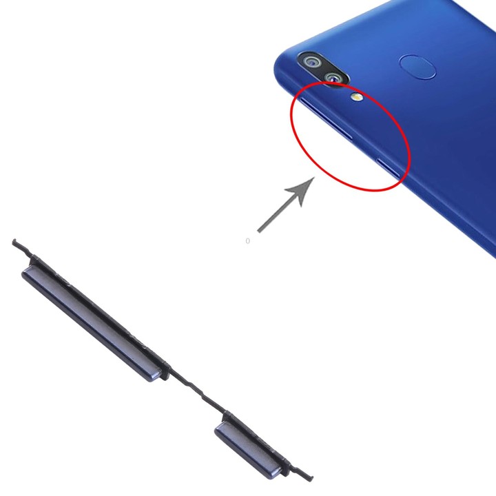 For Samsung Galaxy A10 SM-A105 10pcs Power Button + Volume Control Button(Black)
