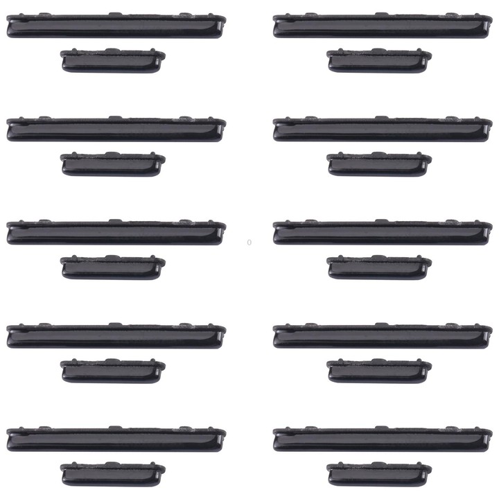 For Samsung Galaxy A60 SM-A606 10pcs Power Button + Volume Control Button(Black)