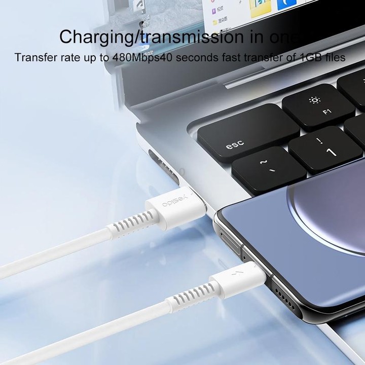 Yesido CA120M 2A USB to Micro USB Fast Charging Data Cable, Length:1m