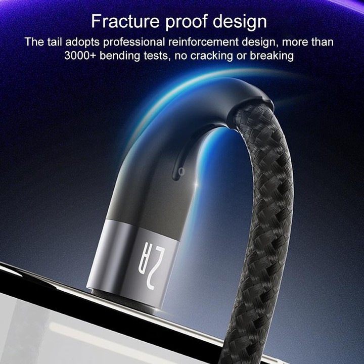 Yesido CA121C 2A USB to USB-C / Type-C Fast Charging Data Cable, Length:1m