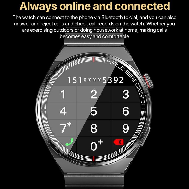 1.3 inch Bamboo Steel Band IP68 Waterproof Smart Watch Support Bluetooth Call(Black)