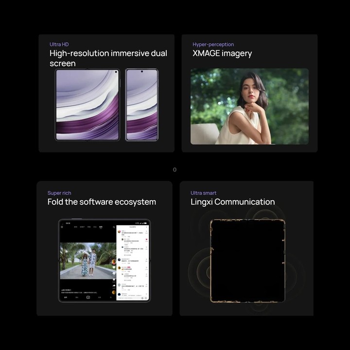 HUAWEI Mate X5, 12GB+256GB, 7.85 inch + 6.4 inch HarmonyOS 4.0.0 Kirin 9000S 7nm Octa-Core 2.16GHz, OTG, NFC, Not Support Google
