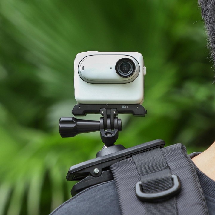 Sunnylife 360 Degree Rotation Swivel Backpack Clip Magnetic Suction Action Camera Mount(Black)