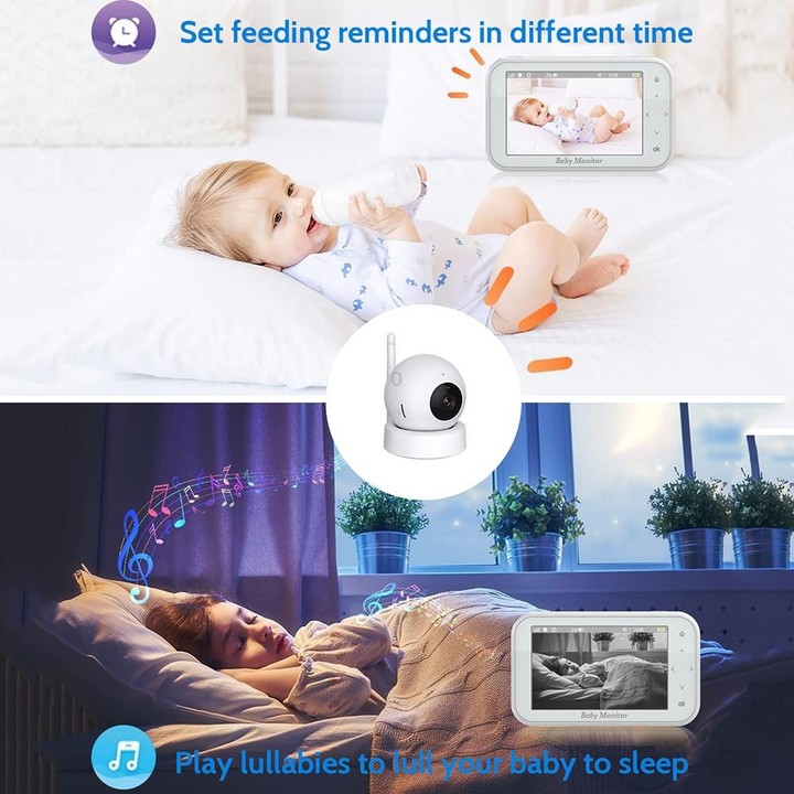 ABM201 4.5 inch Wireless Video Night Vision Baby Monitor Security Camera(EU Plug)