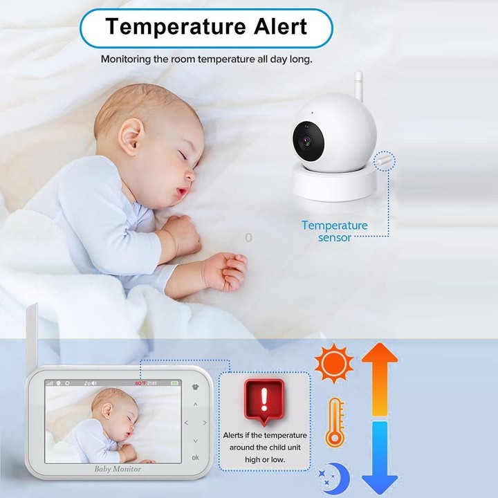 ABM201 4.5 inch Wireless Video Night Vision Baby Monitor Security Camera(EU Plug)