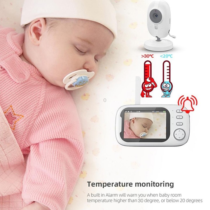 ABM600 3.5 inch Wireless Video Night Vision Baby Monitor Security Camera(UK Plug)