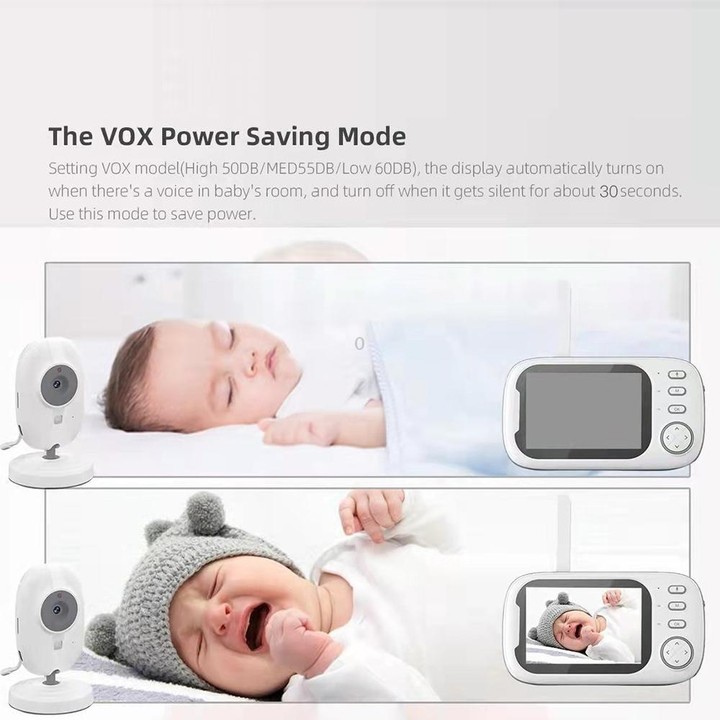 ABM600 3.5 inch Wireless Video Night Vision Baby Monitor Security Camera(UK Plug)