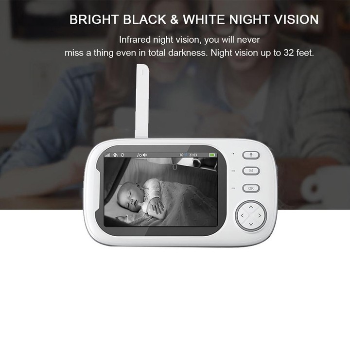 ABM600 3.5 inch Wireless Video Night Vision Baby Monitor Security Camera(AU Plug)