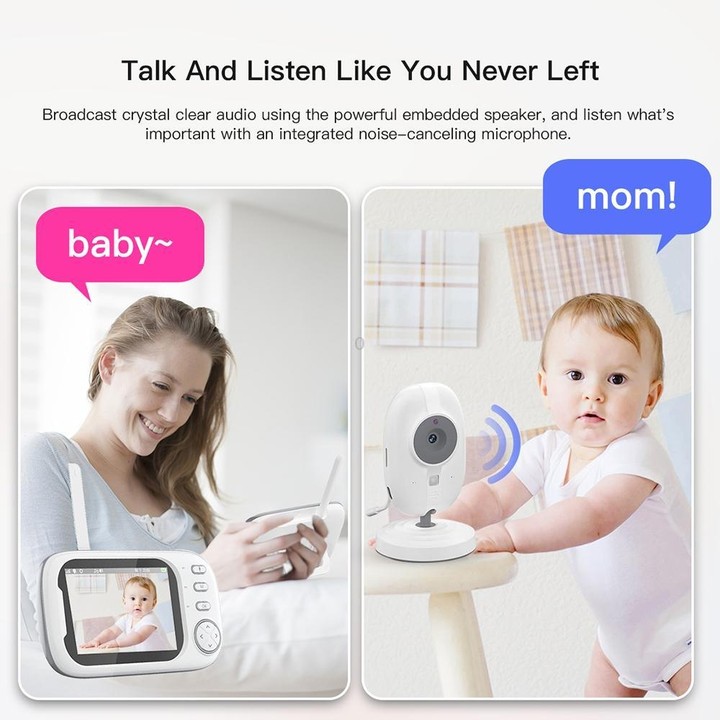 ABM600 3.5 inch Wireless Video Night Vision Baby Monitor Security Camera(AU Plug)