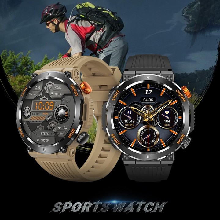 HT17 1.46 inch Round Screen Bluetooth Smart Watch, Support Health Monitoring & 100+ Sports Modes(Green)