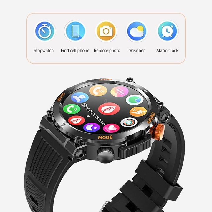 HT17 1.46 inch Round Screen Bluetooth Smart Watch, Support Health Monitoring & 100+ Sports Modes(Green)