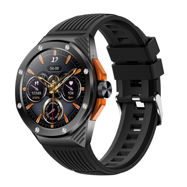 HT8 1.46 inch Round Screen Bluetooth Smart Watch, Support Health Monitoring & 100+ Sports Modes & Alipay(Black)