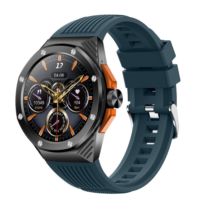 HT8 1.46 inch Round Screen Bluetooth Smart Watch, Support Health Monitoring & 100+ Sports Modes & Alipay(Blue)