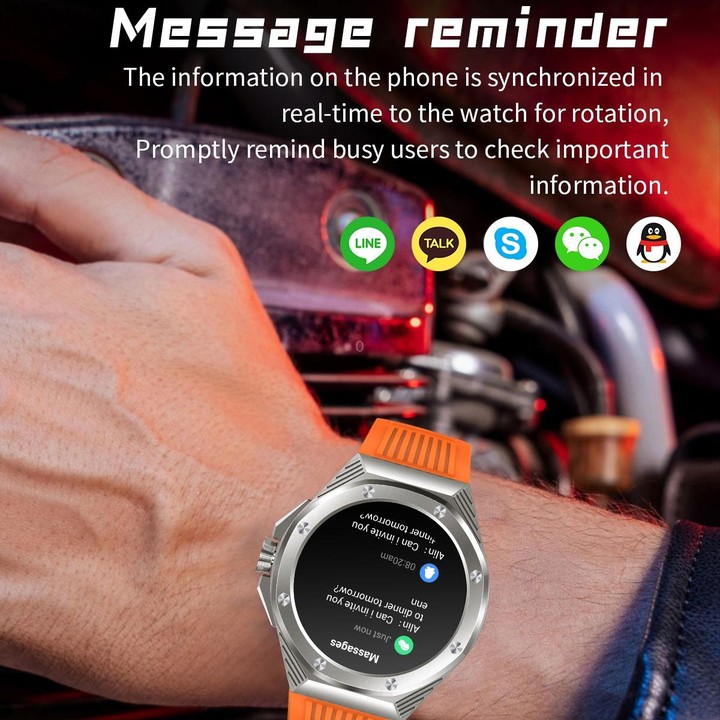 HT8 1.46 inch Round Screen Bluetooth Smart Watch, Support Health Monitoring & 100+ Sports Modes & Alipay(Blue)