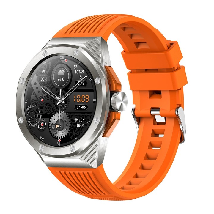 HT8 1.46 inch Round Screen Bluetooth Smart Watch, Support Health Monitoring & 100+ Sports Modes & Alipay(Orange)