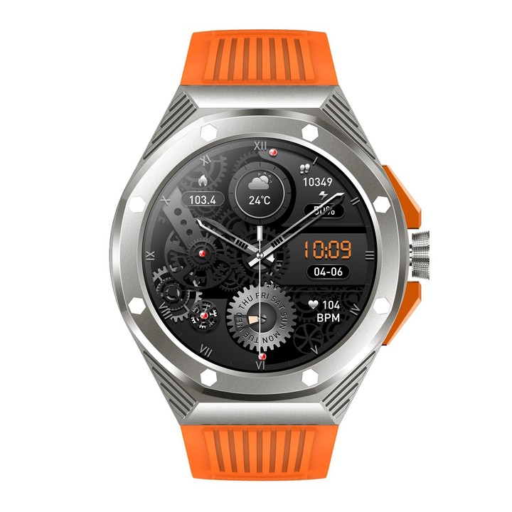 HT8 1.46 inch Round Screen Bluetooth Smart Watch, Support Health Monitoring & 100+ Sports Modes & Alipay(Orange)
