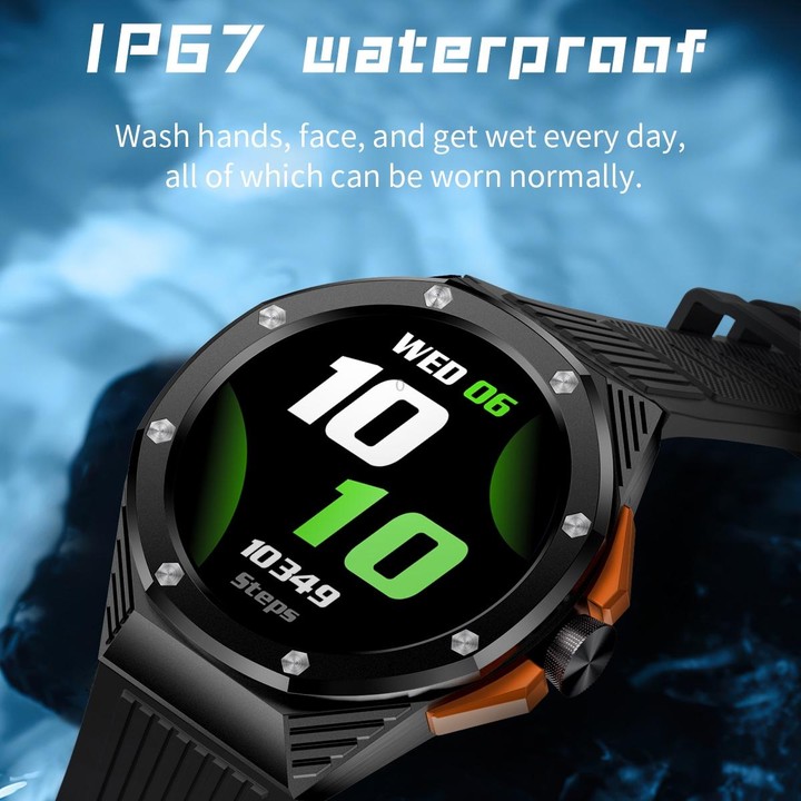 HT8 1.46 inch Round Screen Bluetooth Smart Watch, Support Health Monitoring & 100+ Sports Modes & Alipay(Grey)