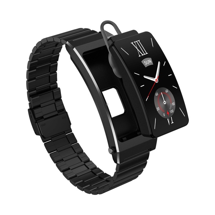 K7 1.14 inch TFT Screen Smart Call Bracelet, BT Call / Heart Rate / Blood Pressure / Blood Oxygen, Strap:Steel Strap(Black)