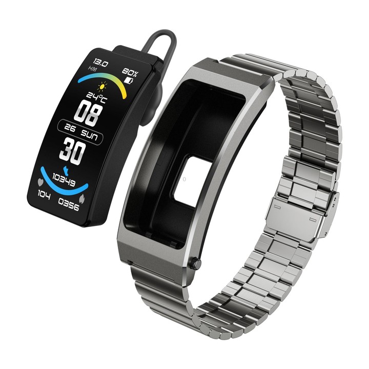 K7 1.14 inch TFT Screen Smart Call Bracelet, BT Call / Heart Rate / Blood Pressure / Blood Oxygen, Strap:Steel Strap(Tarnish)