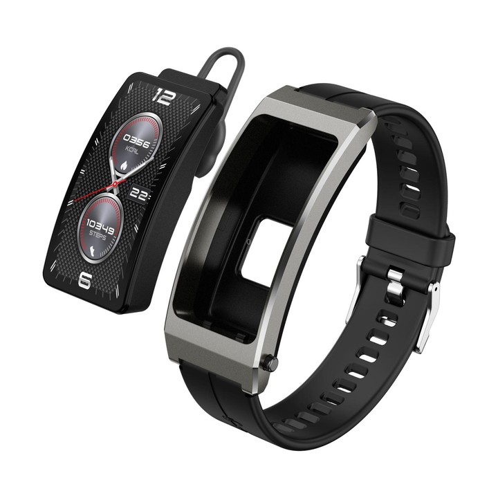 K7 1.14 inch TFT Screen Smart Call Bracelet, BT Call / Heart Rate / Blood Pressure / Blood Oxygen, Strap:Silicone Strap(Tarnish)