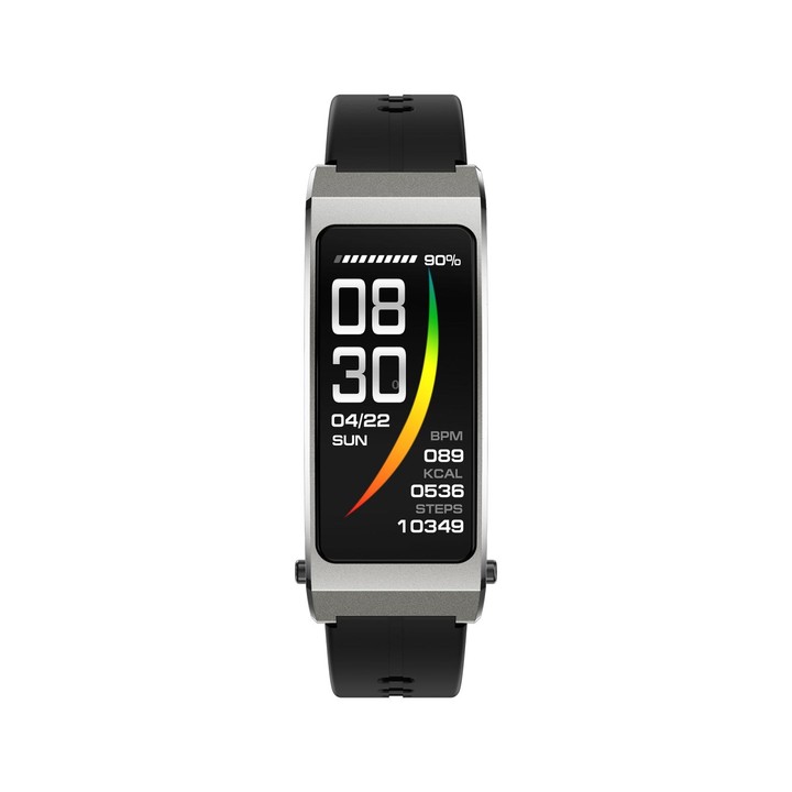 K7 1.14 inch TFT Screen Smart Call Bracelet, BT Call / Heart Rate / Blood Pressure / Blood Oxygen, Strap:Silicone Strap(Tarnish)