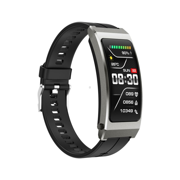 K7 1.14 inch TFT Screen Smart Call Bracelet, BT Call / Heart Rate / Blood Pressure / Blood Oxygen, Strap:Silicone Strap(Tarnish)