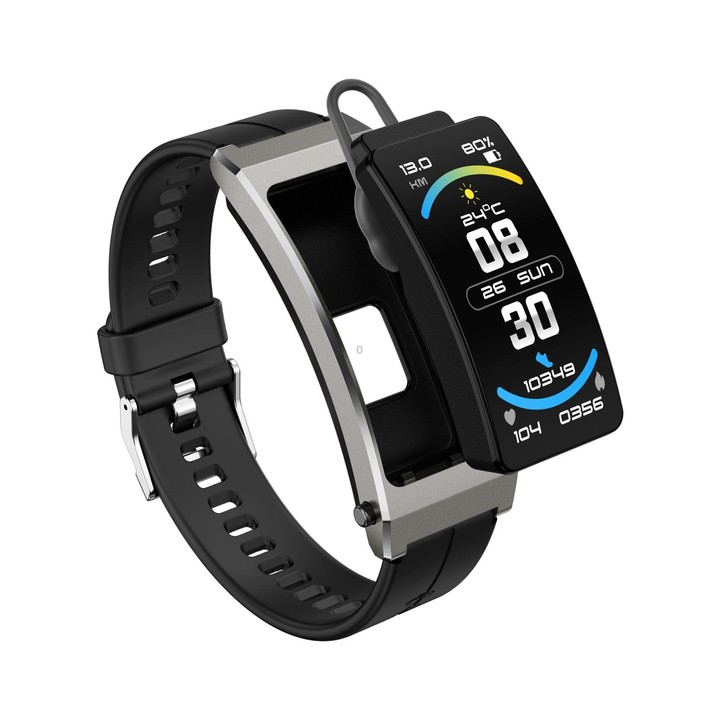 K7 1.14 inch TFT Screen Smart Call Bracelet, BT Call / Heart Rate / Blood Pressure / Blood Oxygen, Strap:Silicone Strap(Tarnish)