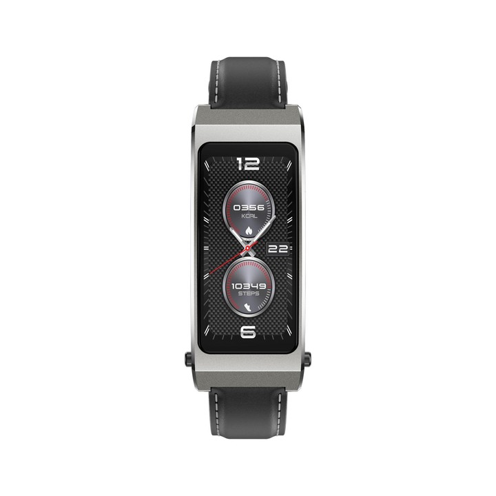 K7 1.14 inch TFT Screen Smart Call Bracelet, BT Call / Heart Rate / Blood Pressure / Blood Oxygen, Strap:Leather Strap(Tarnish)