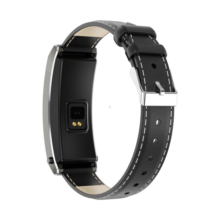 K7 1.14 inch TFT Screen Smart Call Bracelet, BT Call / Heart Rate / Blood Pressure / Blood Oxygen, Strap:Leather Strap(Tarnish)