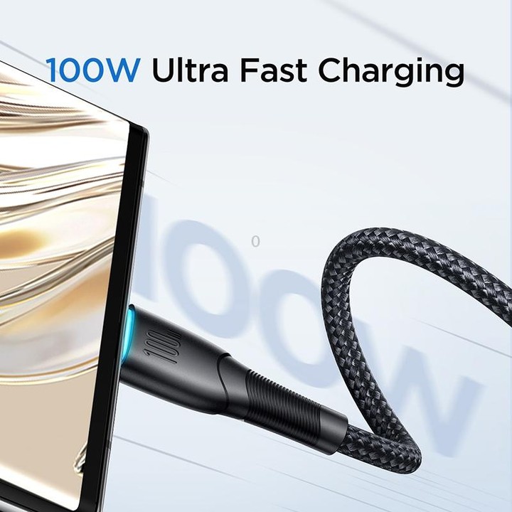JOYROOM SA32-AC6 Starry Series 100W USB to USB-C / Type-C Fast Charging Data Cable, Length:1m(Black)