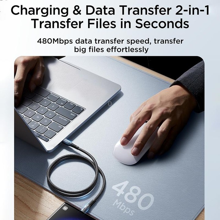 JOYROOM SA32-AC6 Starry Series 100W USB to USB-C / Type-C Fast Charging Data Cable, Length:1m(Black)